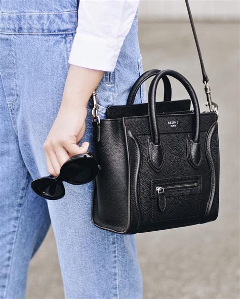 celine black nano bag|celine nano luggage tote bag.